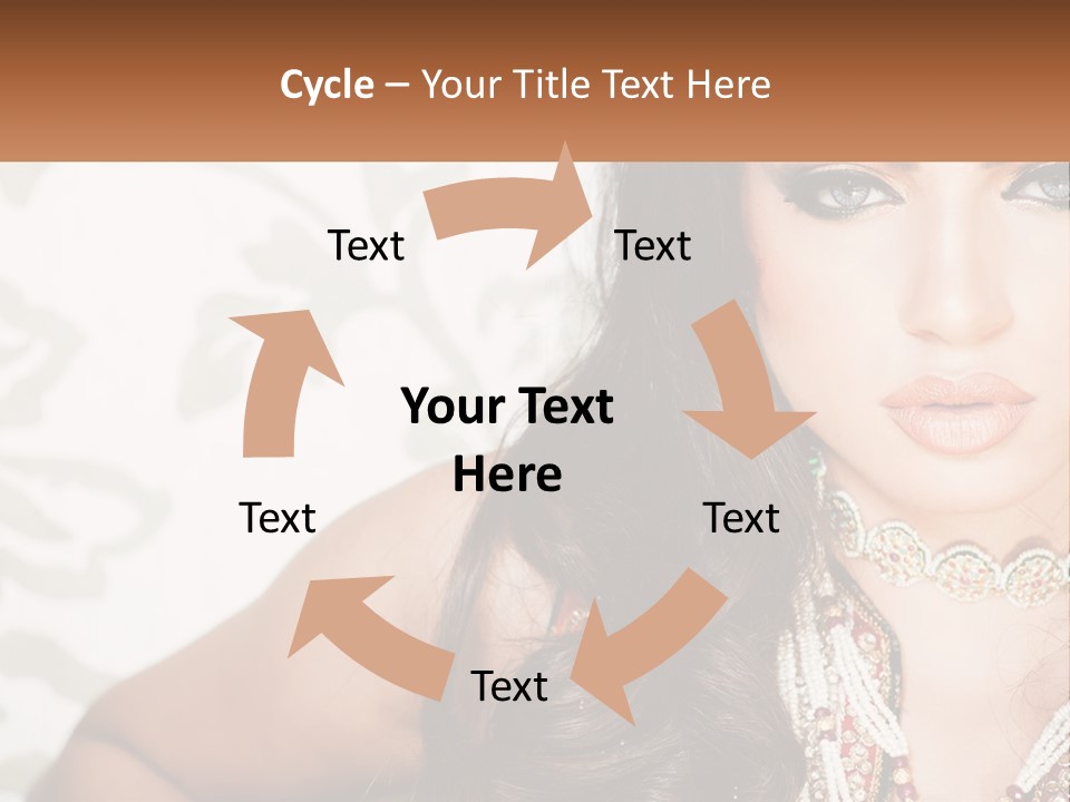 A Woman With A Necklace And Necklace On Her Neck PowerPoint Template