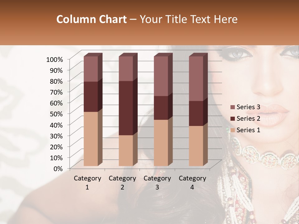 A Woman With A Necklace And Necklace On Her Neck PowerPoint Template