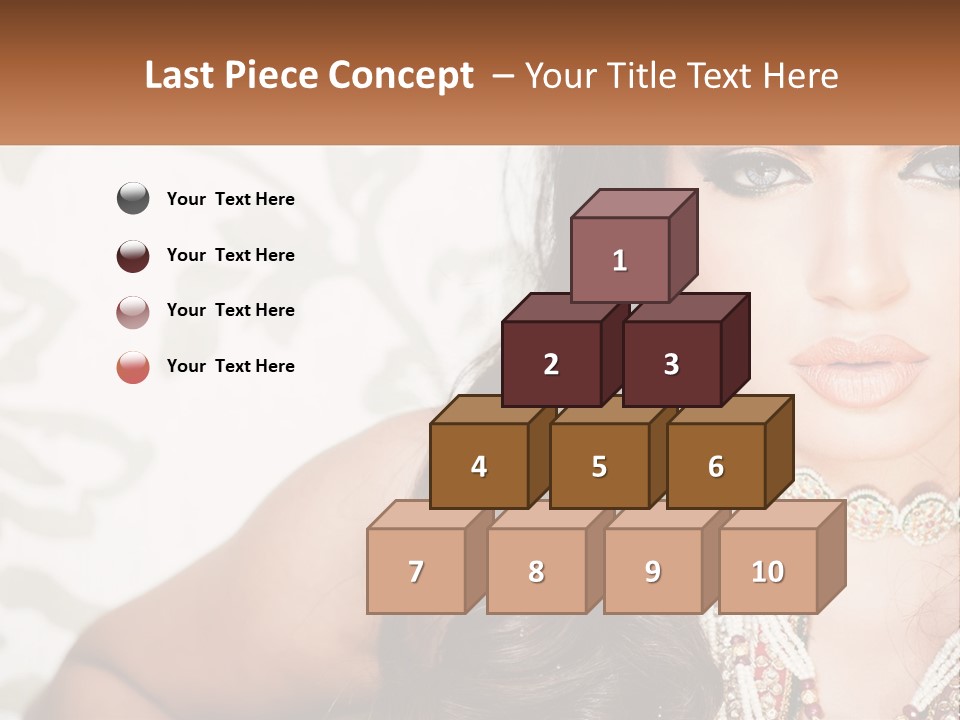 A Woman With A Necklace And Necklace On Her Neck PowerPoint Template