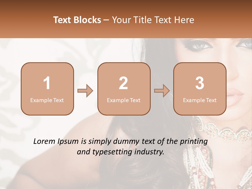 A Woman With A Necklace And Necklace On Her Neck PowerPoint Template