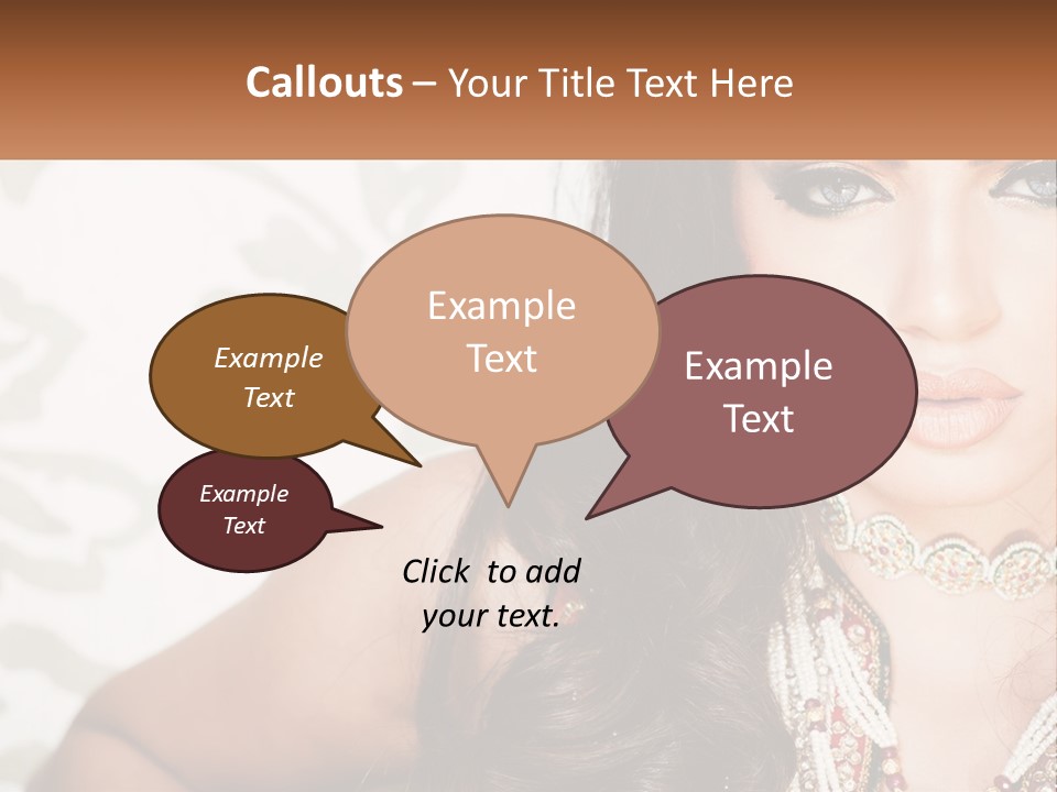 A Woman With A Necklace And Necklace On Her Neck PowerPoint Template