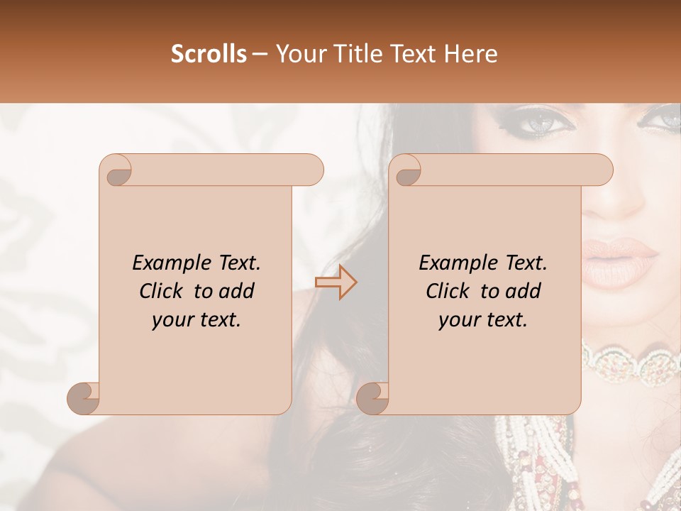 A Woman With A Necklace And Necklace On Her Neck PowerPoint Template