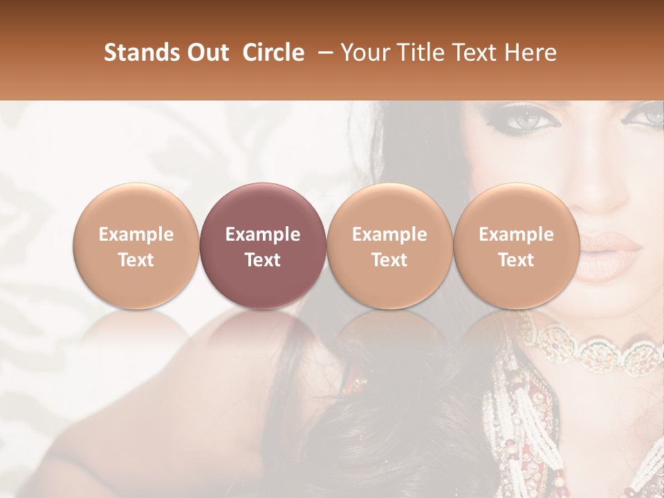 A Woman With A Necklace And Necklace On Her Neck PowerPoint Template