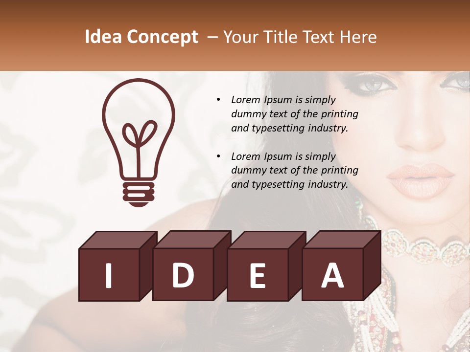 A Woman With A Necklace And Necklace On Her Neck PowerPoint Template