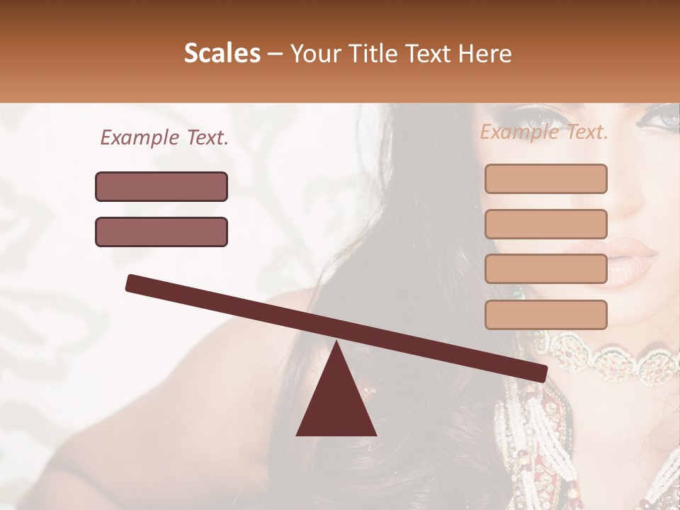 A Woman With A Necklace And Necklace On Her Neck PowerPoint Template