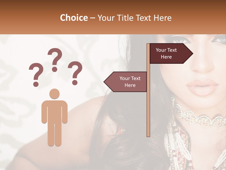 A Woman With A Necklace And Necklace On Her Neck PowerPoint Template