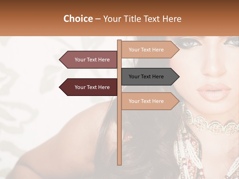 A Woman With A Necklace And Necklace On Her Neck PowerPoint Template