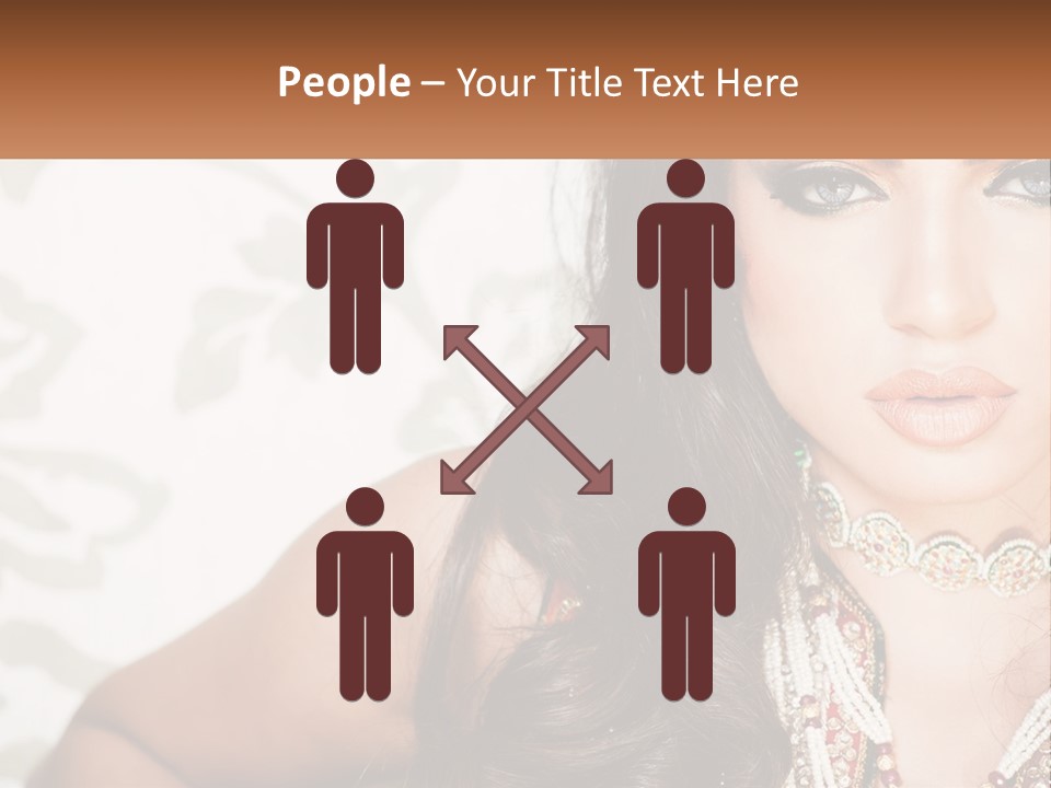 A Woman With A Necklace And Necklace On Her Neck PowerPoint Template