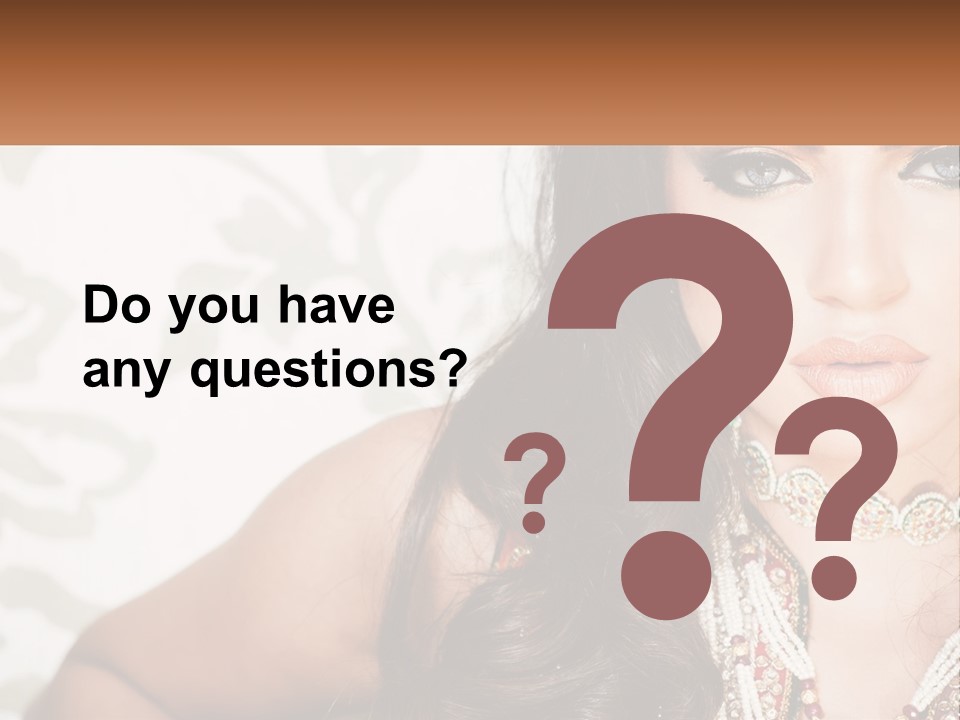 A Woman With A Necklace And Necklace On Her Neck PowerPoint Template