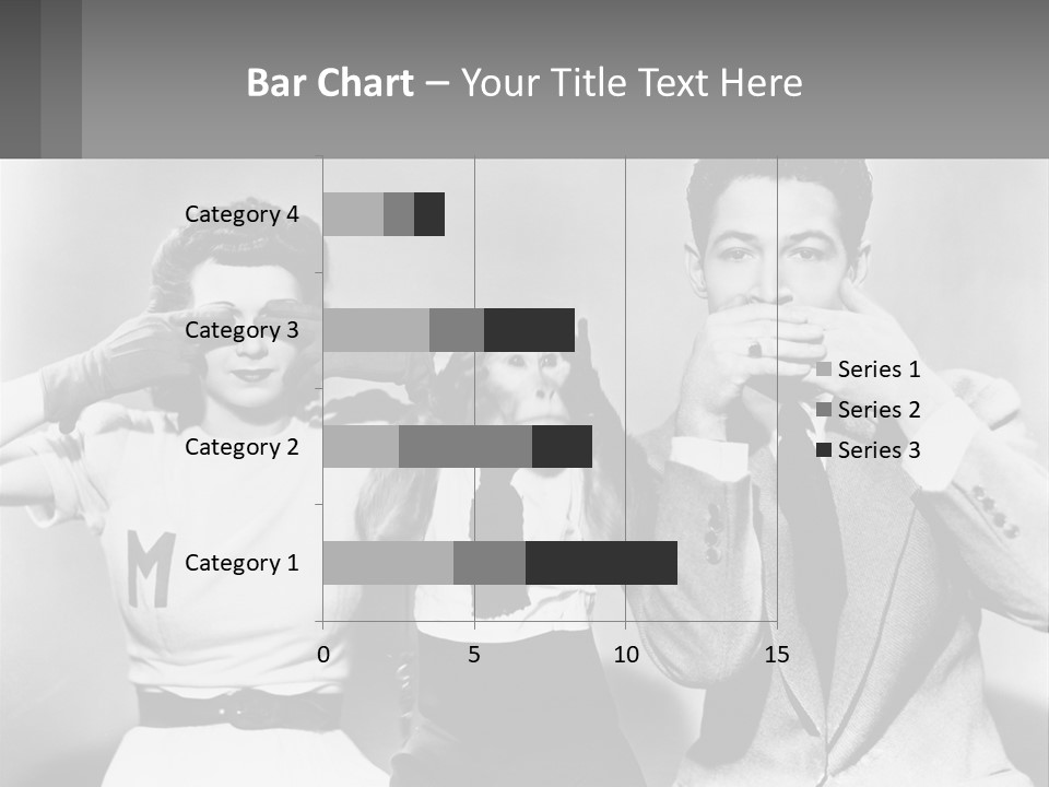 A Group Of People With Monkeys Covering Their Eyes PowerPoint Template