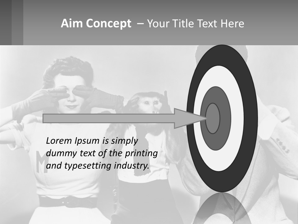 A Group Of People With Monkeys Covering Their Eyes PowerPoint Template