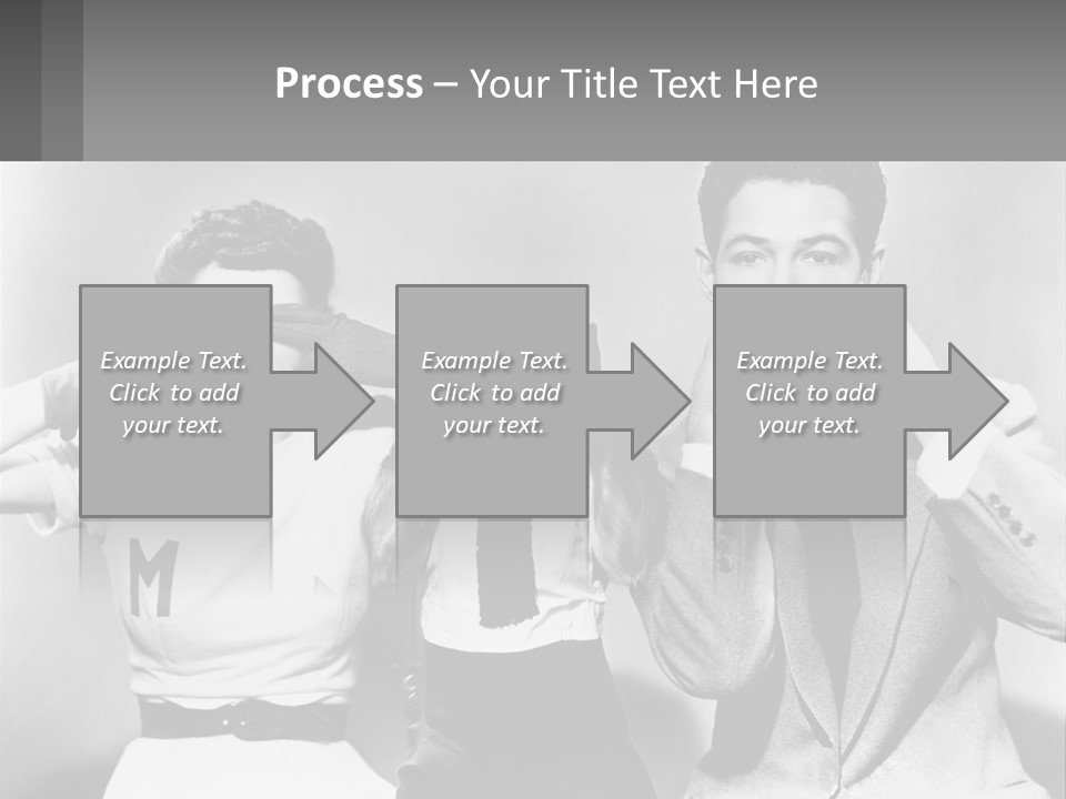 A Group Of People With Monkeys Covering Their Eyes PowerPoint Template