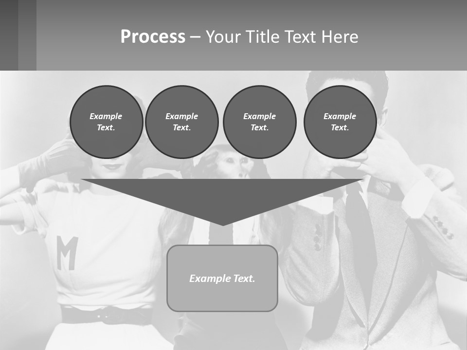 A Group Of People With Monkeys Covering Their Eyes PowerPoint Template