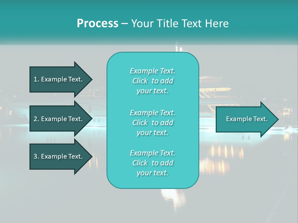 A Large White Boat In The Water At Night PowerPoint Template