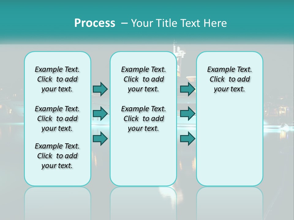 A Large White Boat In The Water At Night PowerPoint Template