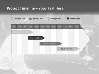 A Woman With Headphones Sitting In Front Of A Radio PowerPoint Template