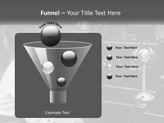 A Woman With Headphones Sitting In Front Of A Radio PowerPoint Template