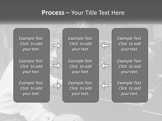 A Woman With Headphones Sitting In Front Of A Radio PowerPoint Template
