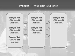 A Woman With Headphones Sitting In Front Of A Radio PowerPoint Template