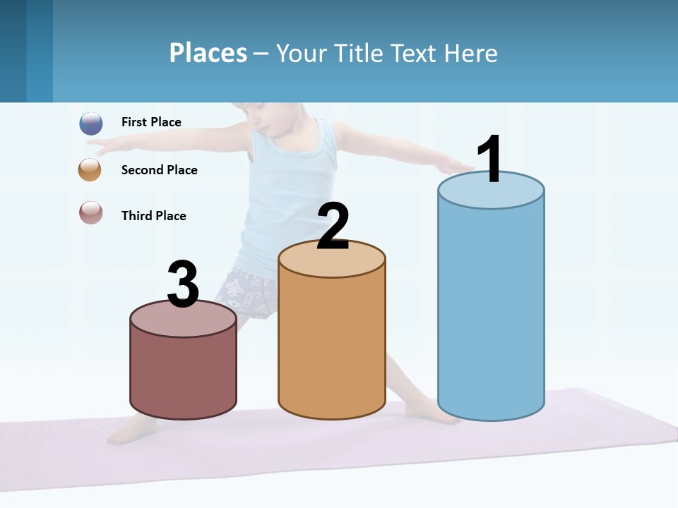 A Little Girl Doing A Yoga Pose On A Mat PowerPoint Template