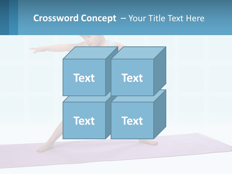 A Little Girl Doing A Yoga Pose On A Mat PowerPoint Template