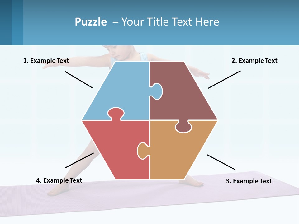 A Little Girl Doing A Yoga Pose On A Mat PowerPoint Template