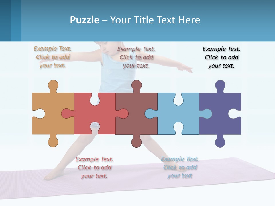 A Little Girl Doing A Yoga Pose On A Mat PowerPoint Template