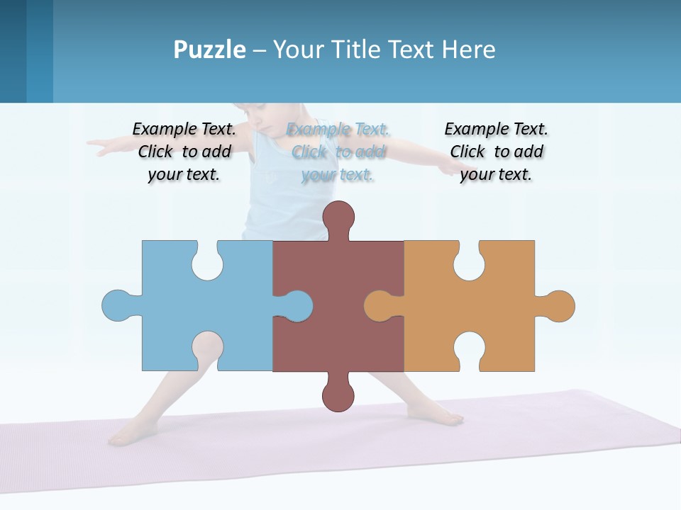 A Little Girl Doing A Yoga Pose On A Mat PowerPoint Template