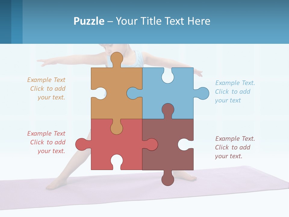 A Little Girl Doing A Yoga Pose On A Mat PowerPoint Template