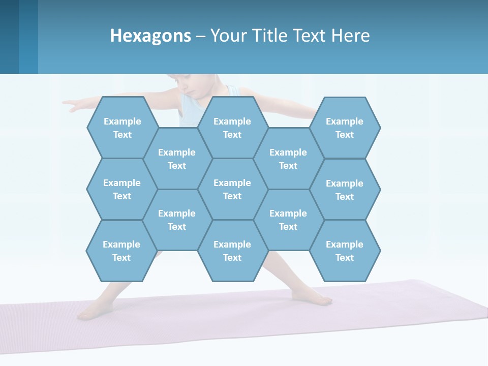 A Little Girl Doing A Yoga Pose On A Mat PowerPoint Template