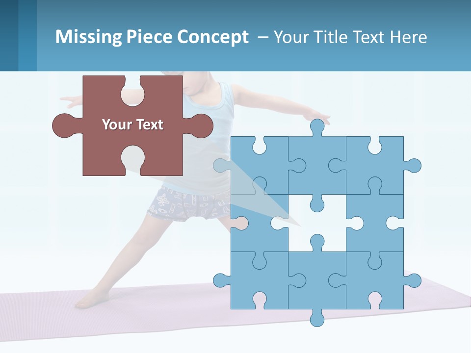 A Little Girl Doing A Yoga Pose On A Mat PowerPoint Template