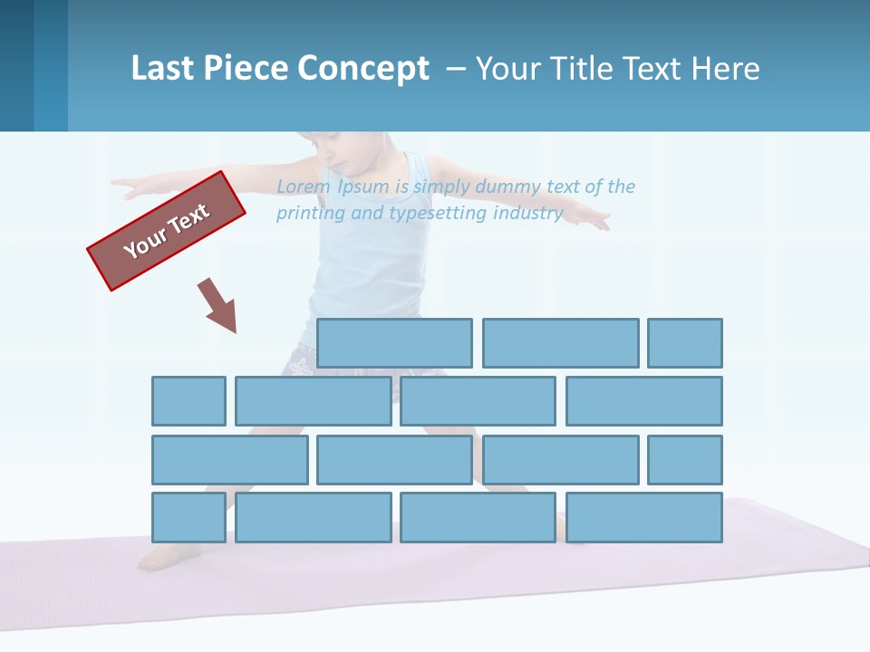 A Little Girl Doing A Yoga Pose On A Mat PowerPoint Template