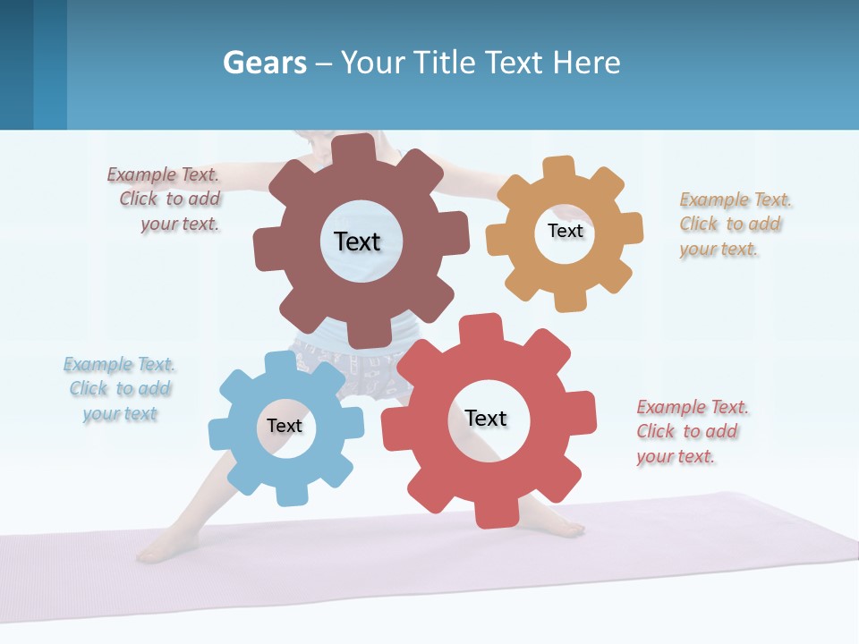 A Little Girl Doing A Yoga Pose On A Mat PowerPoint Template