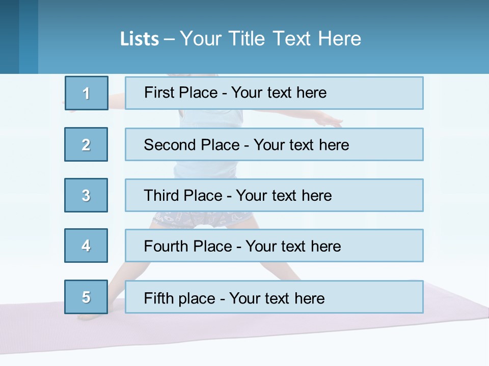 A Little Girl Doing A Yoga Pose On A Mat PowerPoint Template