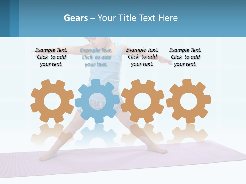 A Little Girl Doing A Yoga Pose On A Mat PowerPoint Template