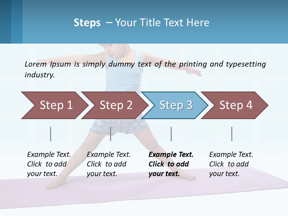 A Little Girl Doing A Yoga Pose On A Mat PowerPoint Template