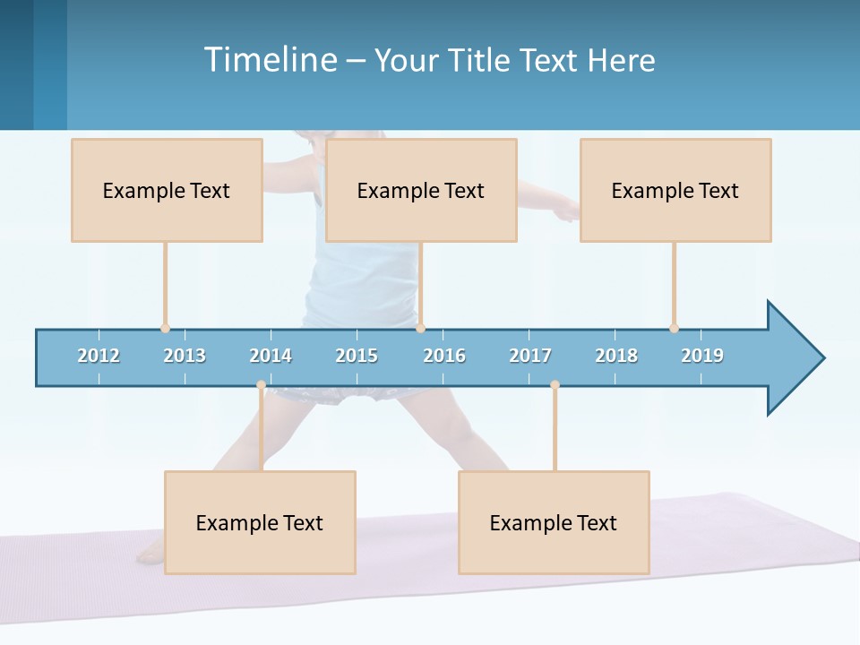 A Little Girl Doing A Yoga Pose On A Mat PowerPoint Template