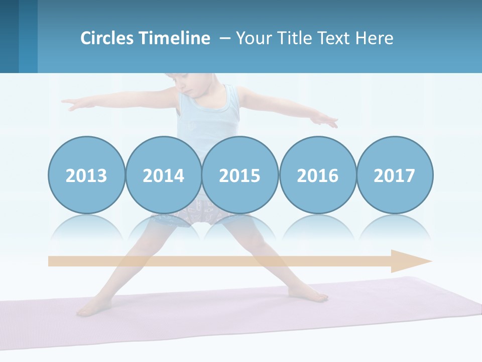 A Little Girl Doing A Yoga Pose On A Mat PowerPoint Template
