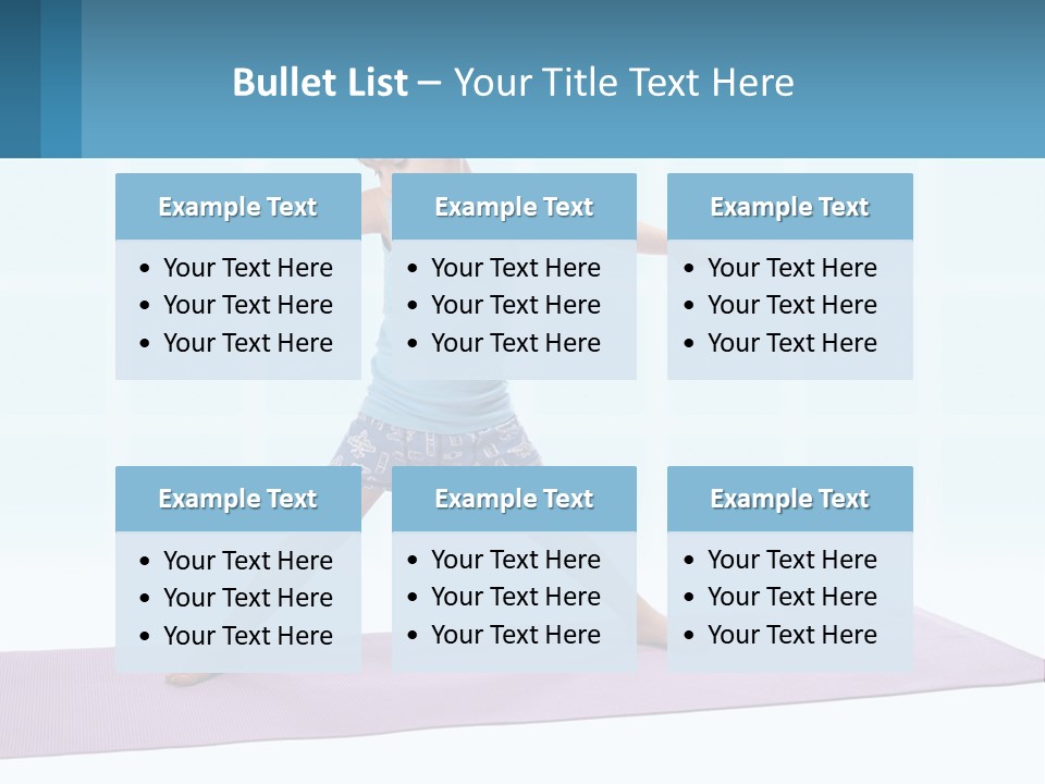 A Little Girl Doing A Yoga Pose On A Mat PowerPoint Template