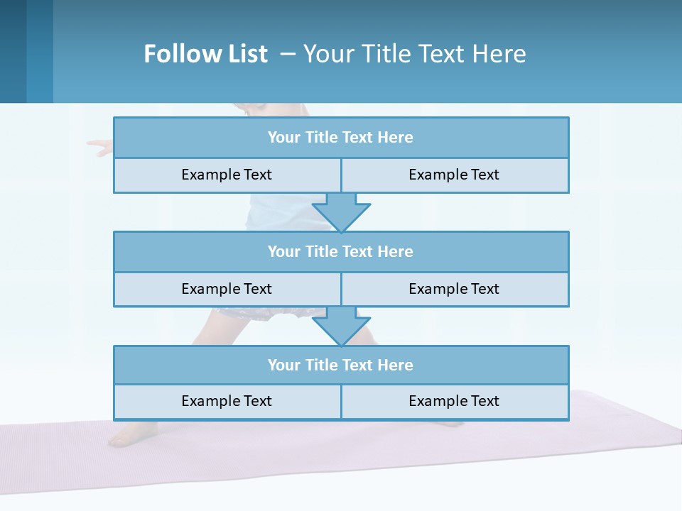 A Little Girl Doing A Yoga Pose On A Mat PowerPoint Template