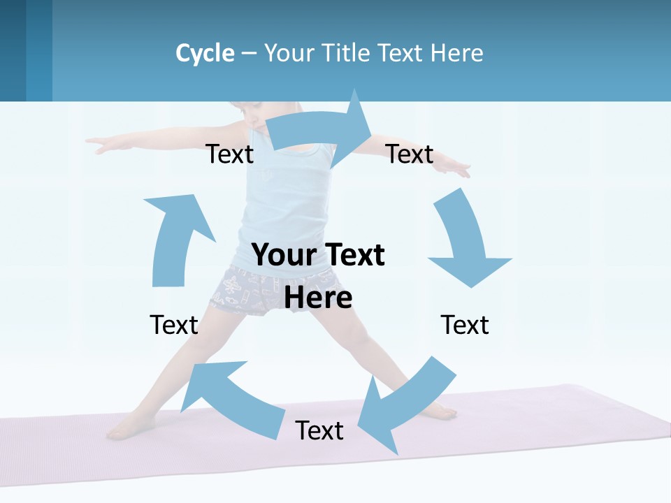 A Little Girl Doing A Yoga Pose On A Mat PowerPoint Template