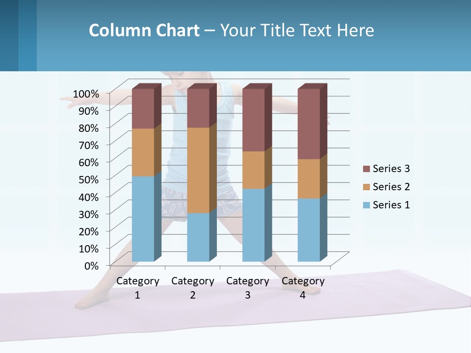 A Little Girl Doing A Yoga Pose On A Mat PowerPoint Template