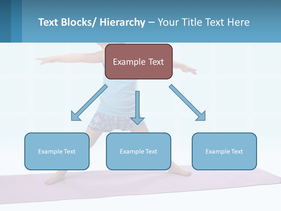 A Little Girl Doing A Yoga Pose On A Mat PowerPoint Template