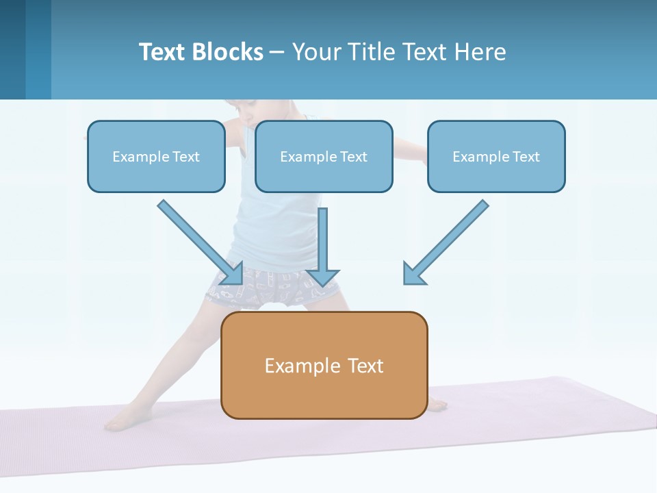 A Little Girl Doing A Yoga Pose On A Mat PowerPoint Template