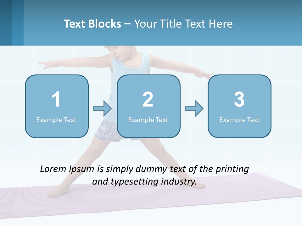 A Little Girl Doing A Yoga Pose On A Mat PowerPoint Template