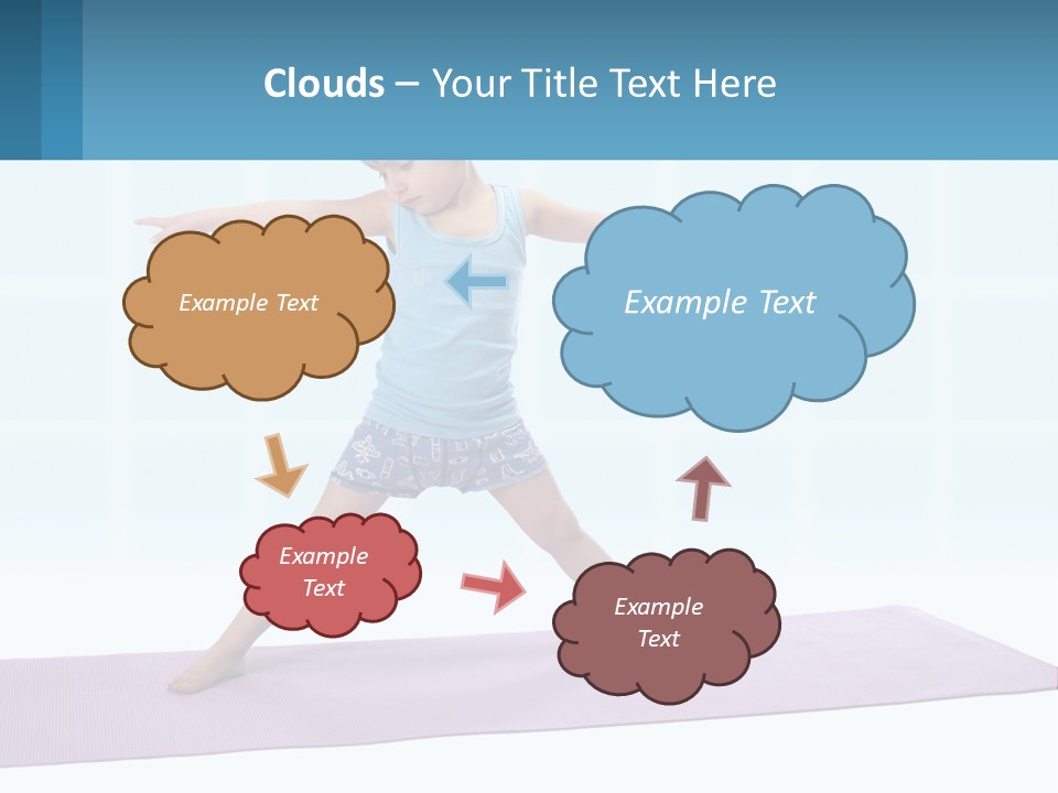 A Little Girl Doing A Yoga Pose On A Mat PowerPoint Template