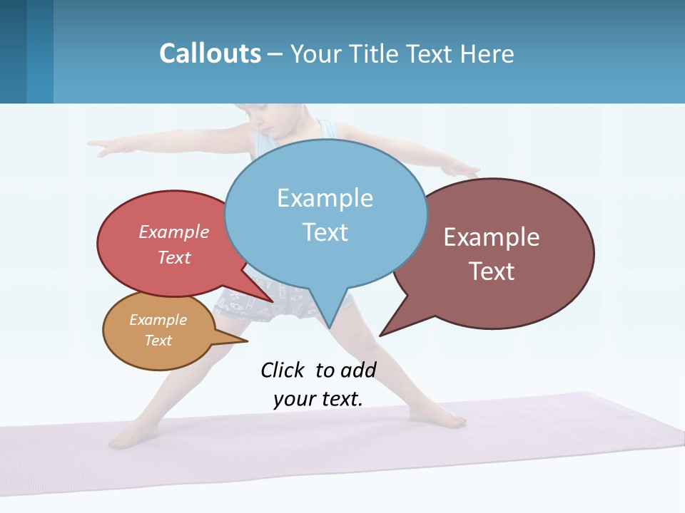 A Little Girl Doing A Yoga Pose On A Mat PowerPoint Template