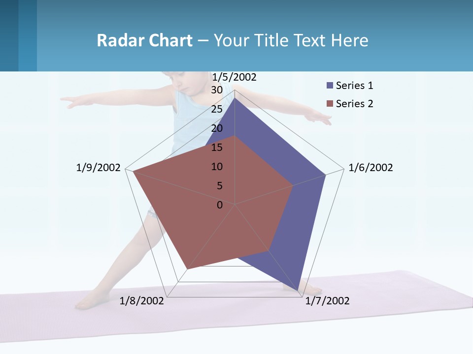 A Little Girl Doing A Yoga Pose On A Mat PowerPoint Template