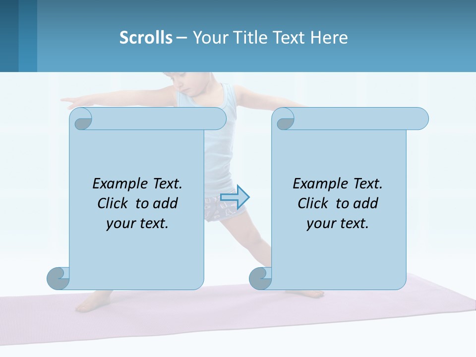 A Little Girl Doing A Yoga Pose On A Mat PowerPoint Template
