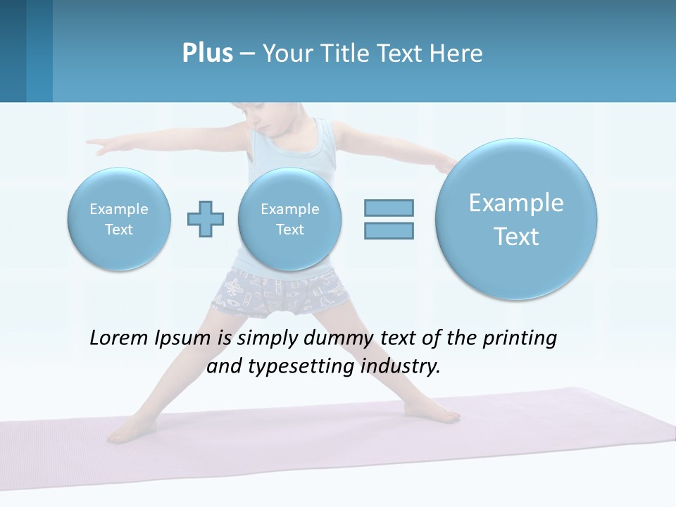 A Little Girl Doing A Yoga Pose On A Mat PowerPoint Template
